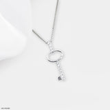 Key Diamond Pendants 9K White Gold