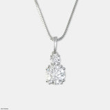 3 Carat Solitaire Amanda Pendant 14K White Gold