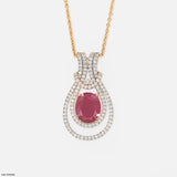 1 Carat Ruby of Eternity Pendants 9K Rose Gold