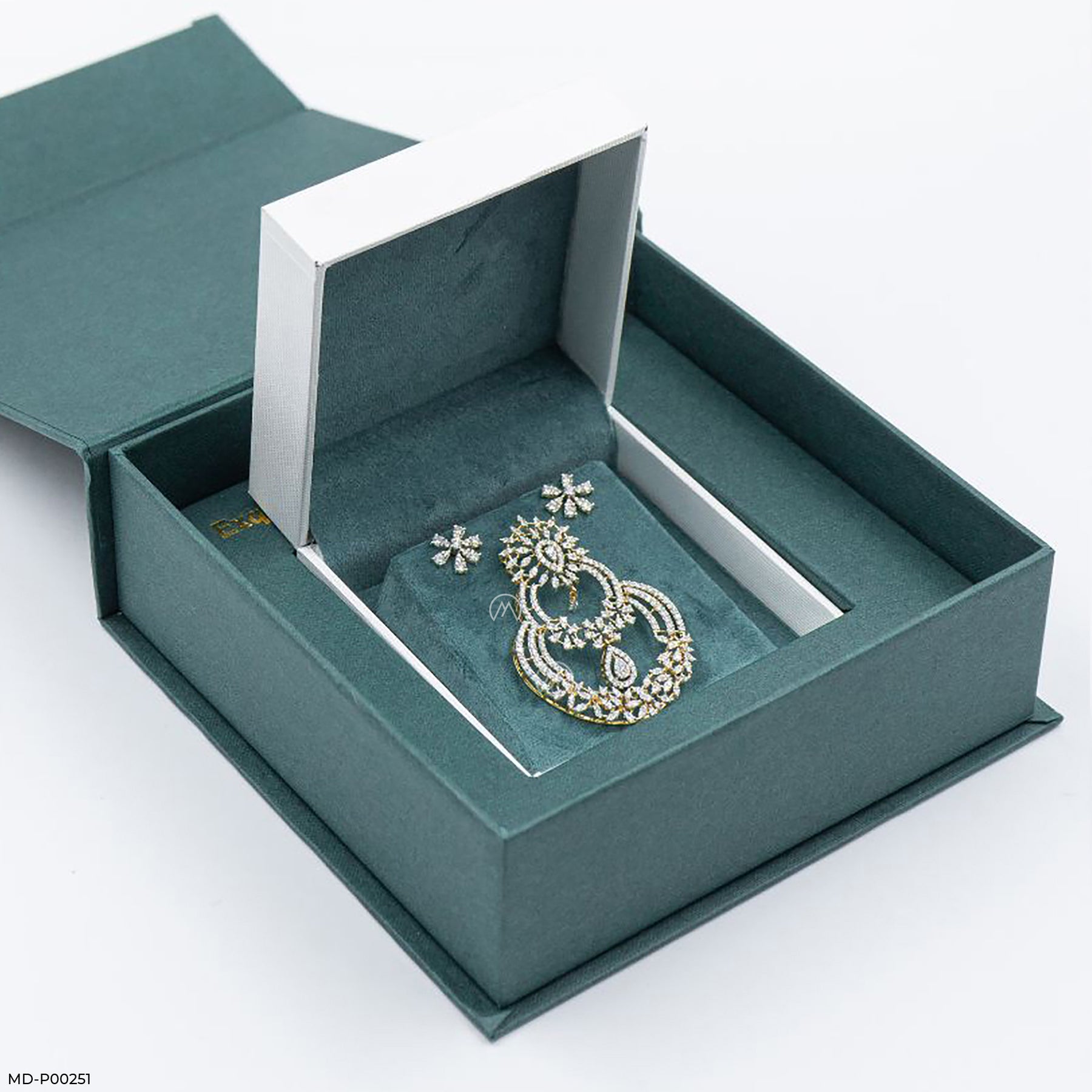 Floral Studded Diamond Pendants 14K Rose Gold