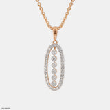 The Old-World Charm Diamond Pendant 9K Rose Gold
