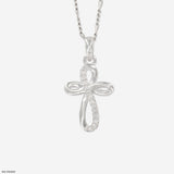 Loop Cross Diamond Pendants 14K Yellow Gold