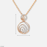 0.30 Carat Minimal Lab Diamond Pendant 14K Rose Gold