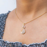 Minimal Diamond Pendant 14K Yellow Gold