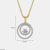 1.10 Carat Solitaire Round Lab Diamond Pendant 9K White Gold