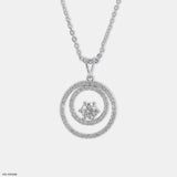 0.50 Carat Solitaire Round Pendant 14K Rose Gold