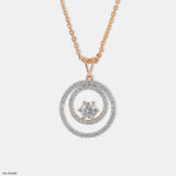 0.50 Carat Solitaire Round Pendant 14K Rose Gold