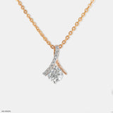 0.75 Carat Round Solitaire Starlit Pendant 14K Rose Gold