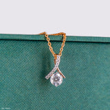 0.75 Carat Round Solitaire Starlit Pendant 14K Rose Gold