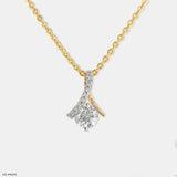 0.75 Carat Round Solitaire Starlit Pendant 14K Rose Gold