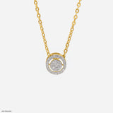 0.25 Carat Luminous Orbital Lab Diamond Pendant 14K Yellow Gold