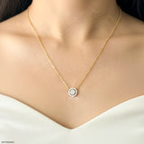 0.25 Carat Luminous Orbital Lab Diamond Pendant 14K Yellow Gold