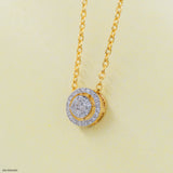 0.25 Carat Luminous Orbital Lab Diamond Pendant 14K Yellow Gold