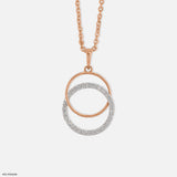 0.25 Carat Infinity Harmony Lab Diamond Pendant 14K Rose Gold