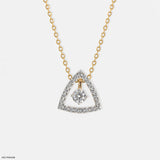 0.50 Carat Round Solitaire 3 In 1 Detachable Pendant 9K Yellow Gold
