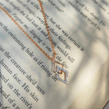 Square of Elegance Diamond Pendant 18K Yellow Gold