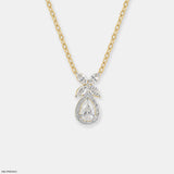 0.95 Carat Majestic Marquise Lab Diamond Pendant 14K Yellow Gold