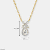 0.95 Carat Majestic Marquise Lab Diamond Pendant 14K Yellow Gold