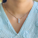 Fancy Diamond Mangalsutra 18K White Gold