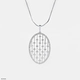 Subtle Contour Diamond Pendant Platinum 950