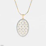 Subtle Contour Diamond Pendant 14K Yellow Gold