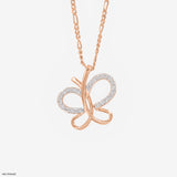 Diamond Flutterfly Pendants Platinum 950