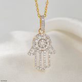 Fortune Flow Diamond Pendants 14K White Gold