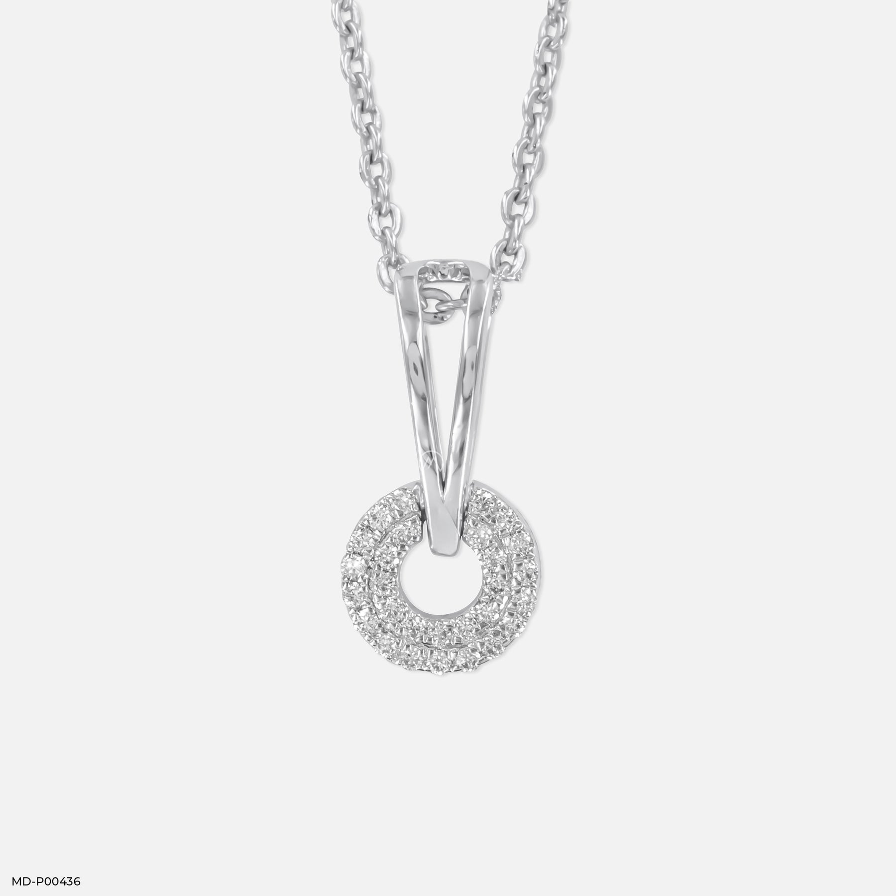 O-Pendants 14K White Gold