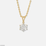 1.50 Carat Eternal Lab Diamond Cross Pendant 14K Yellow Gold