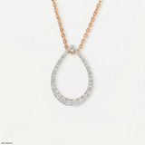 Emerald Raindrop Pendant 14K Rose Gold