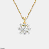 Princess Snowflake Pendant 9K Yellow Gold