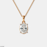 Eterna Oval Pendant 14K White Gold