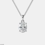 Eterna Oval Pendant 9K White Gold