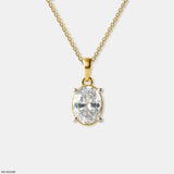 Eterna Oval Pendant 9K White Gold