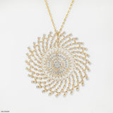 Galaxy Swirl Pendant 14K Yellow Gold