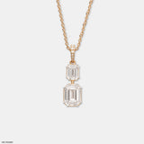Cascading Emerald Pendant 14K Rose Gold