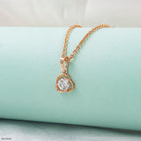 Celtic Knot Solitaire Pendant 9K Rose Gold