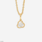 Celtic Knot Solitaire Pendant 14K Yellow Gold