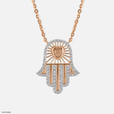Hamsa Amora Pendants 14K Yellow Gold