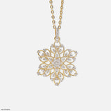 Filigree Floral Star Pendant 14K Yellow Gold