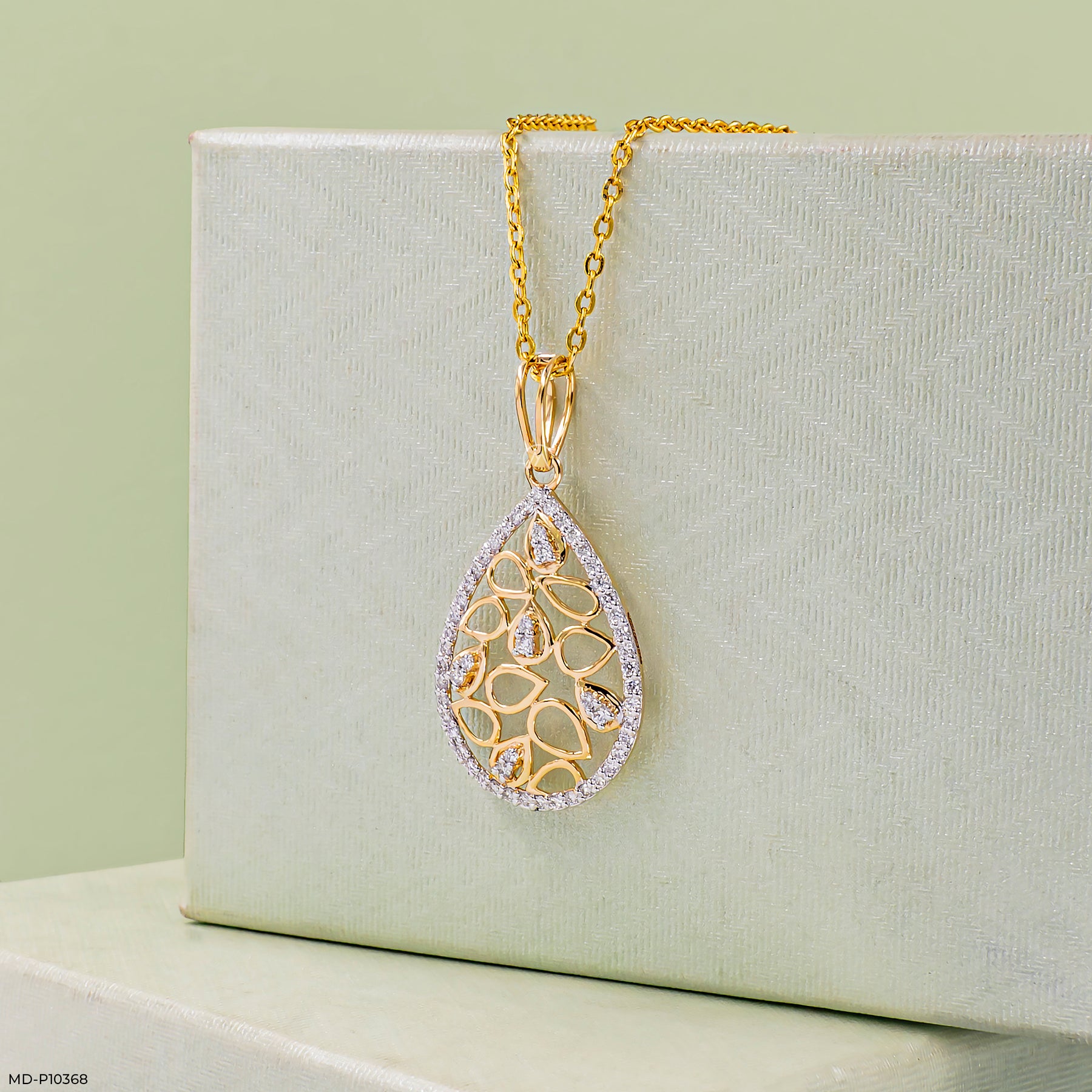 Golden Vine Pendants 14K Rose Gold
