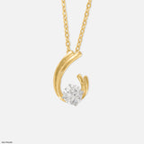 0.75 Carat Round Solitaire Elara Pendant 14K Yellow Gold