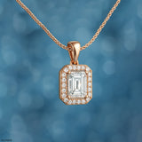 Emerald Glow Pendant 14K Yellow Gold