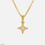 Center of Gravity Lab Diamond Pendant 925 Sterling Silver