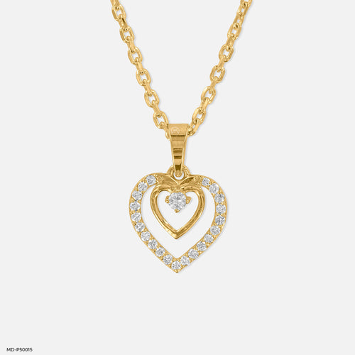 Paired in Love Lab Diamond Pendant 925 Sterling Silver