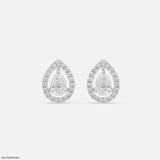 1 Carat Rose Pear Earrings 9K Yellow Gold