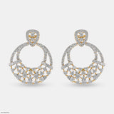 Starry Hoops Earrings 14K White Gold