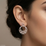 Starry Hoops Earrings 9K Rose Gold
