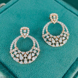 Starry Hoops Earrings 9K Rose Gold