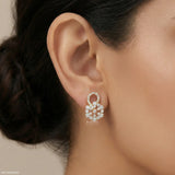 Floral Spark Earrings 9K Yellow Gold